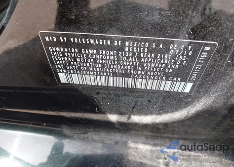 2017 Volkswagen Jetta 1.4T S from USA, damaged, VIN 3VW2B7AJ6HM214872